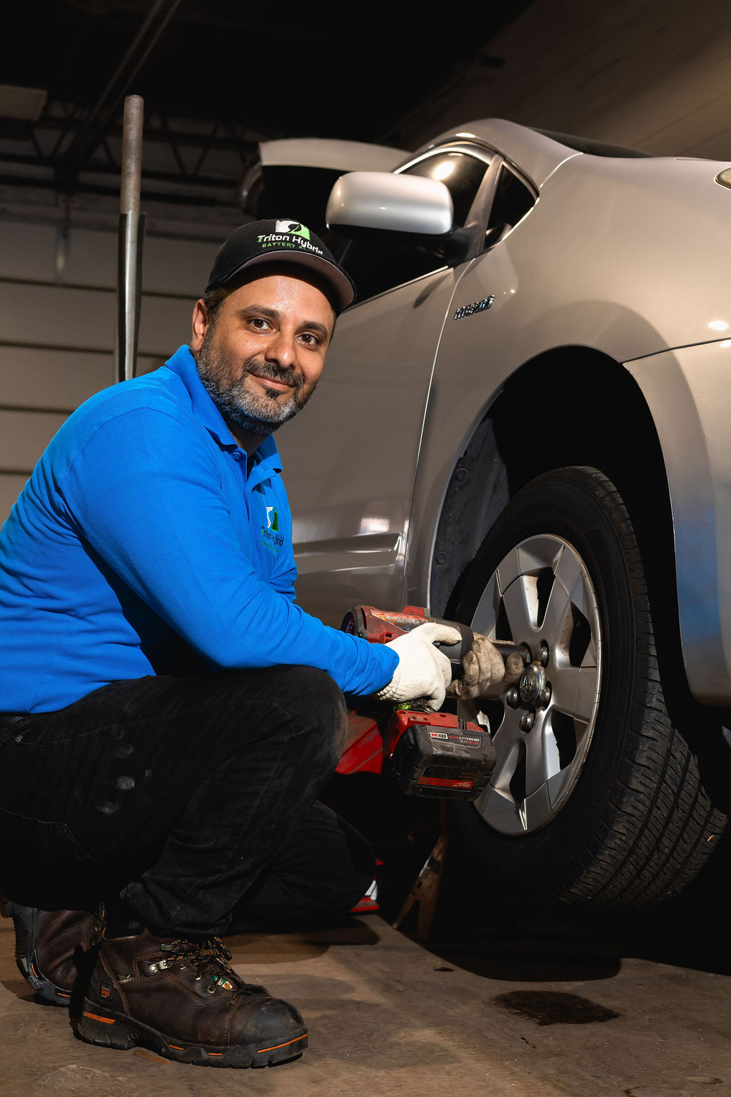 Sal servicing a Toyota Prius hybrid at Triton in Lorton VA